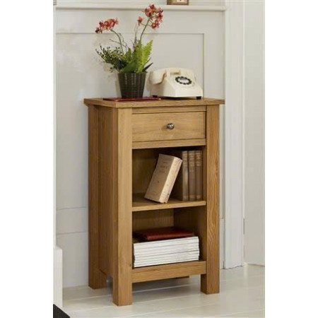 PPS Oak : Bàn Điện Thoại Nhỏ 2 Tầng + 0 Giỏ Cói